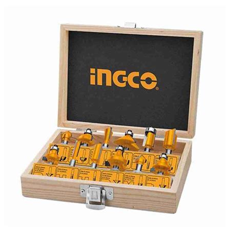 Buy Ingco 12 Pcs Router Bit Set 12mm AKRT1221 Online - Technocart.com