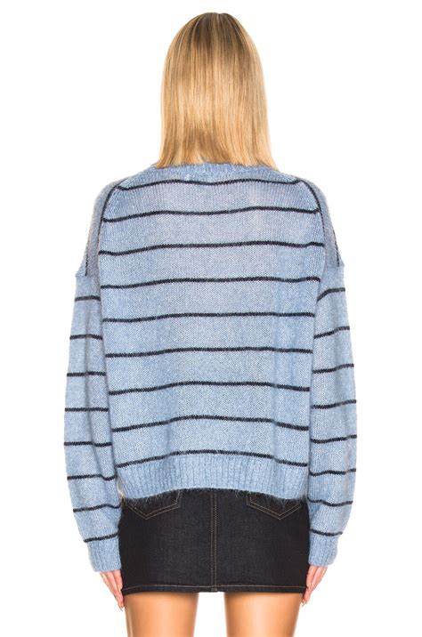 Acne Studios Kassidy Sweater in Denim Blue & Navy | FWRD