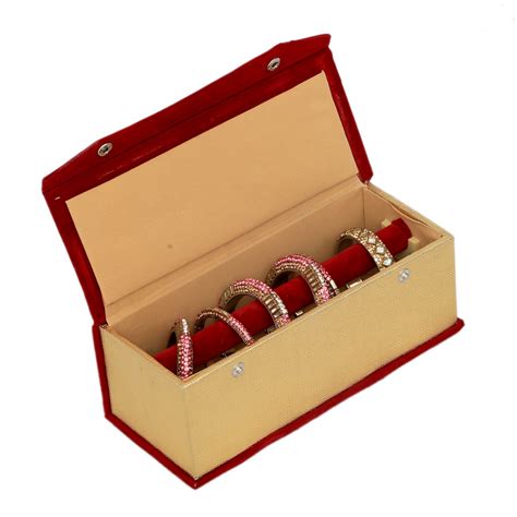 Kuber Industries Wooden Single Roll Bangle Box KI021049 (Red) : Amazon ...