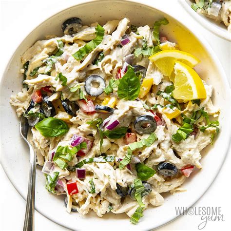 Mediterranean Chicken Salad (15 Minutes!) - Wholesome Yum