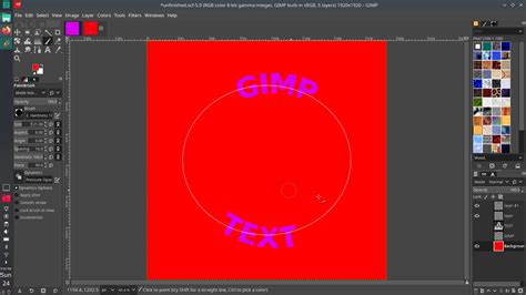 Using Text in GIMP 的图像结果