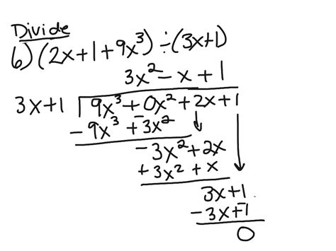 Divide Polynomials Using Long Division 的图像结果