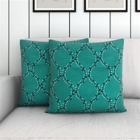 Buy Hewa Printed Polyester Cushion Cover : 40 cm x 40 cm Blue from Home ...