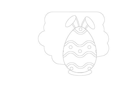 Easter Egg Yellow Coloring Page Graphic by flatbackgroundstudio ...