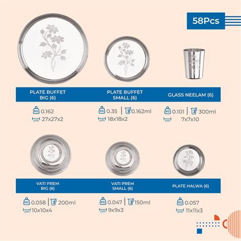Buy best cookware set for large family | Stainless steel dinner set for ...