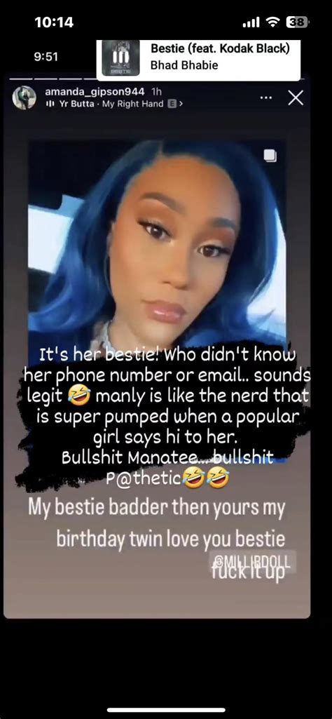 Her fake ass best friend who didn’t send her a gift card or knew her number 😂😂 so full of shit ...