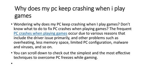 Image result for Why Computer Crash Fixed Games PC