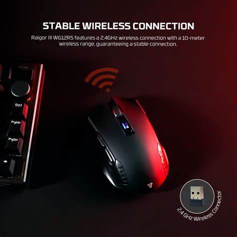 FANTECH WG12RS RAIGOR III - BLACK وايرلس جيمنج ماوس | الاردن