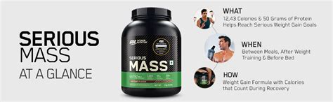 Optimum Nutrition (ON) Serious Mass High Protein High Calorie Weight ...