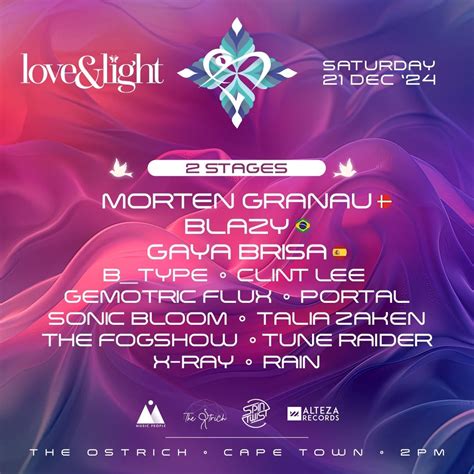 Love & Light Festival 2024, The Ostrich - Cape Town, Port Hardy, 21 ...