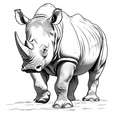 Rhinoceros printable coloring page Lulu Pages