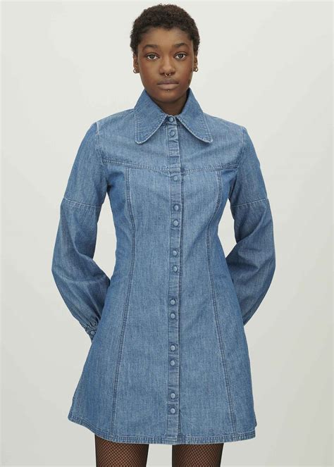 Chambray Fabric Dress