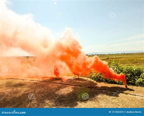 Smoke Grenade stock photo. Image of emergency, indicator - 121355372