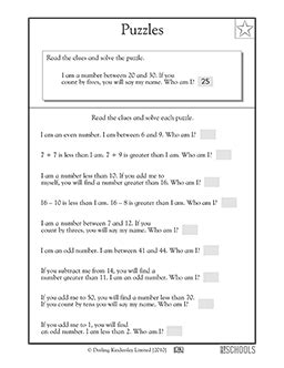 Image result for Second Grade Math Puzzles