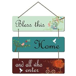 Webelkart Decorative Bless This Home Wall Hanging Wooden Art Decoration ...