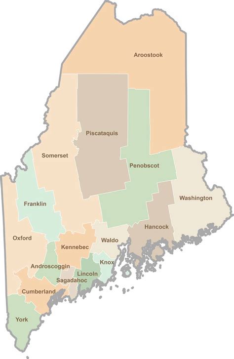 Maine County Map - US County Maps