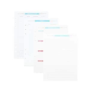TOYANDONA A5 Loose-Leaf Filler Papers Daily Task Planner Insert 6-Hole ...