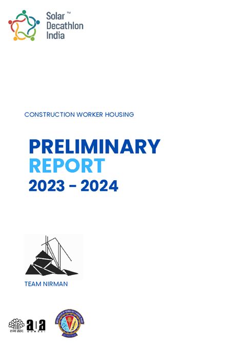 D1 CWH TEAM Nirman - Deliverable 1 - PRELIMINARY REPORT 2023 - 2024 ...