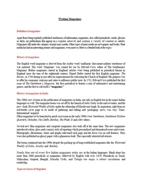 Image result for Types of Magazines