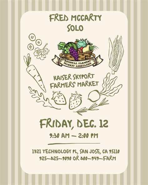 Fred McCarty Solo at Kaiser Skyport Farmers Market, Kaiser Skyport ...