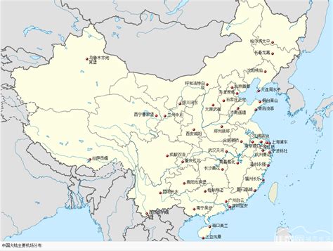 中国机场分布全图_交通地图库_地图窝