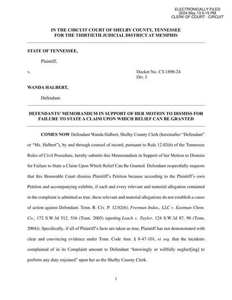 Wanda Halbert files motion to dismiss petition to remove her | News | fox13memphis.com