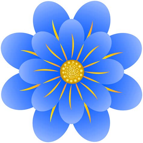 Free Turquoise Flower Clipart