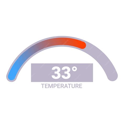 Premium Vector | Temperature gauge showing 33 degrees celsius or ...