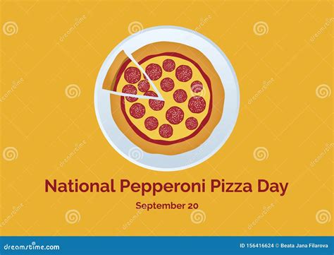 National Pepperoni Pizza Day Vector Stock Vector - Illustration of ...