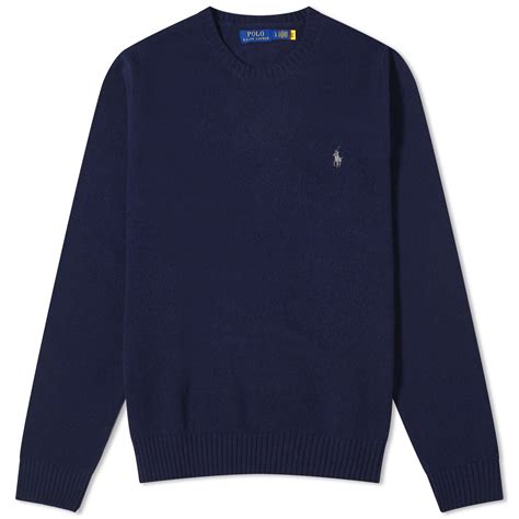 Polo Ralph Lauren Wool Cashmere Crew Neck Jumper Hunter Navy | END. (GB)