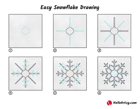 Snowflake Drawing Easy 的图像结果