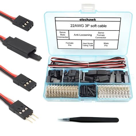Buy 30 Sets Servo Connector Male Female Plug Crimp Pin Cable Kit ...