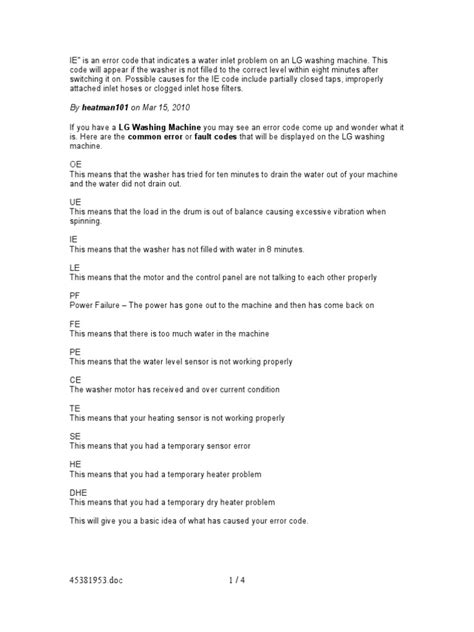 Image result for Cooke & Lewis Washing Machine Error Code 2