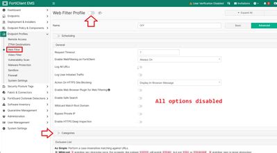 Rezultat imagine pentru Fortinet Disable Web Filter