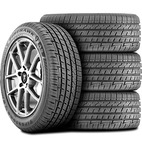 Firestone Firehawk AS Performance Tires, Set of 4, 235/50R17 96V A/S, Fits 2014-18 Ford Fusion ...