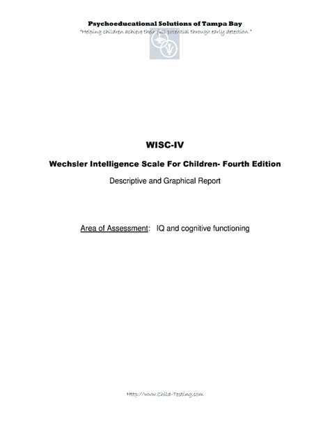 Fillable Online Psychoeducational Solutions of Tampa Bay Fax Email ...