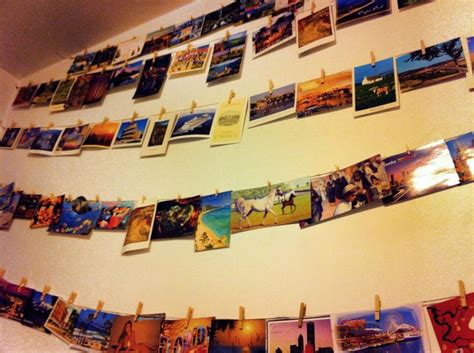 Creative way to display postcard collection | Postcard collection, Postcard, Photo wall
