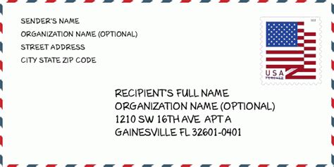 City: GAINESVILLE, FL | Florida United States ZIP Code 5 Plus 4 ️