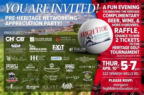 2025 PreHeritage ⛳️ Networking & Appreciation Party?, 322 Spanish Wells ...