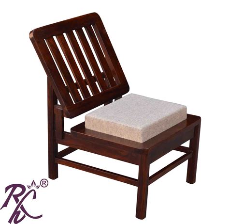 Solid Wood Low Height Arm Chair Cushion Top - RAJ HANDICRAFT