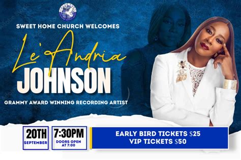 Le'Andria Johnson Concert - Sweet Home | SHMBC Website