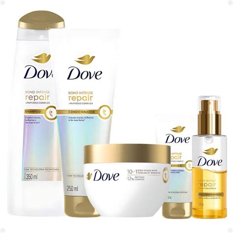 Kit Dove Bond Intense Repair Com 5 Grande | Dove shampoo, Repair ...