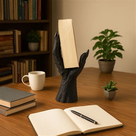 Death's Grasp 3D Bookend | 3D Printed Fantasy Book Display for Shelves ...