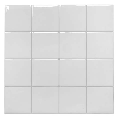 Art3d 10 Sheets Peel and Stick Tile for Kitchen Backsplash White Square ...