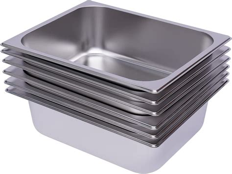 Miumaeov Large Buffet Catering Steamer, 6-Pack Half Size Stainless ...