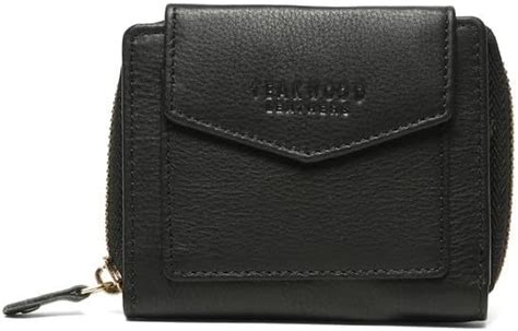 Buy TEAKWOOD LEATHERS Women’s Black Genuine Leather Compact Wallet at ...