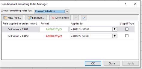 Image result for Conditional Formatting True False Excel