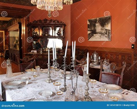Table Settings in Dining Area of Historic 1890 House Museum, Cortland ...