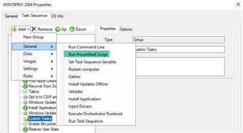 Image result for MDT Run PowerShell Script