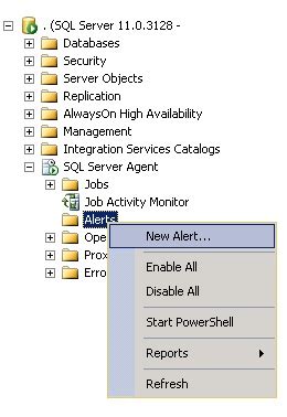 SQL Server Agent Alerts 的图像结果